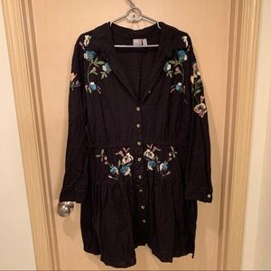 ASOS Embroidered Button Down Dress